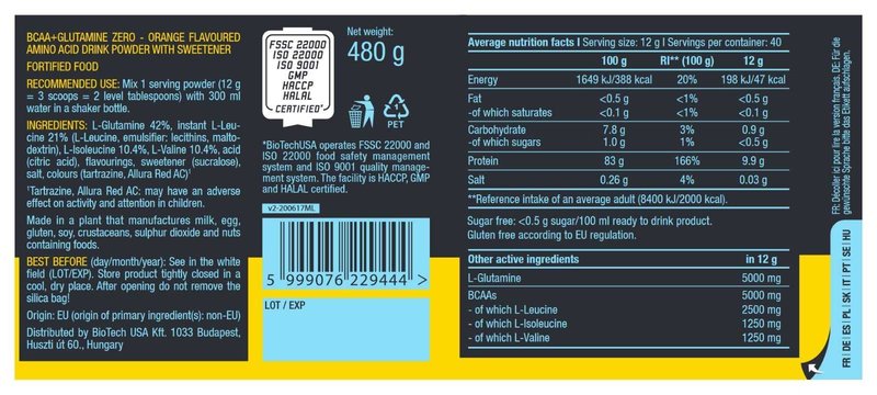 BCAA + Glutamine Zero