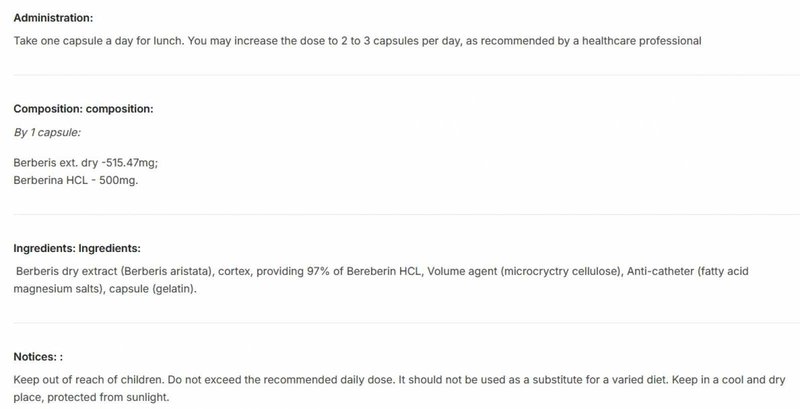 Berberina 500mg