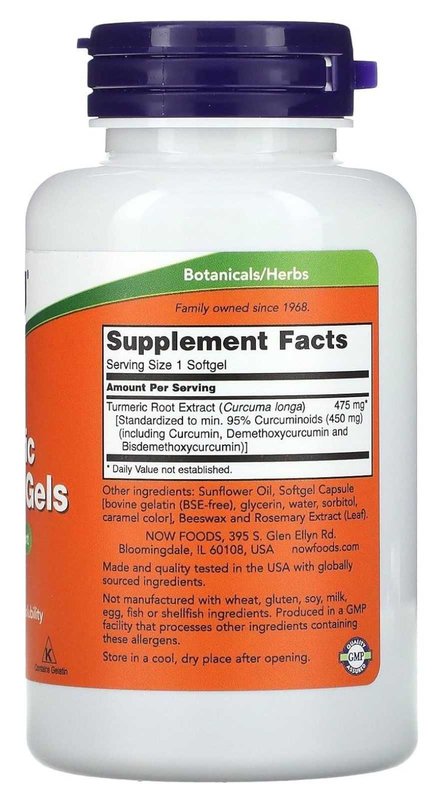 Curcumina de Curcuma em cápsulas moles